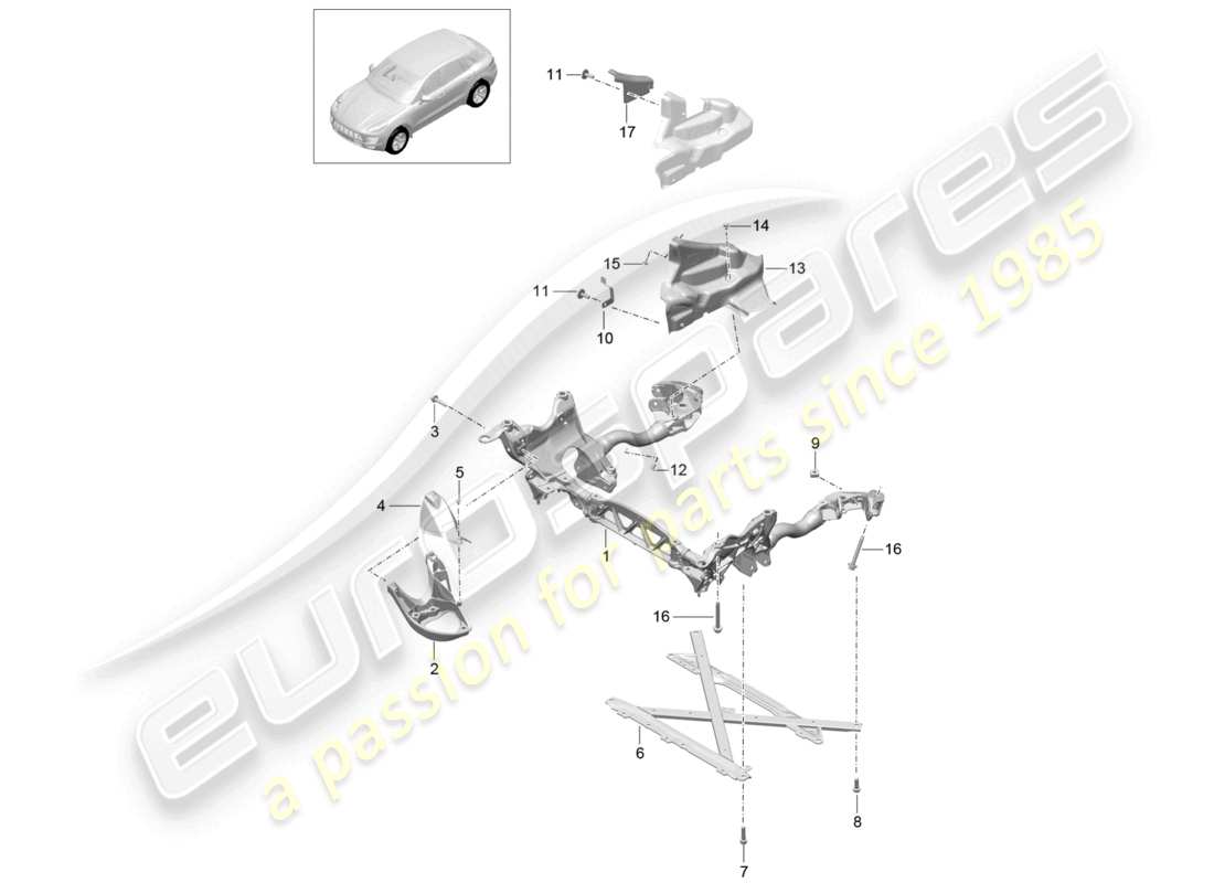 a part diagram from the porsche macan parts catalogue