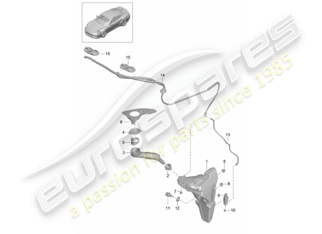VIEW PARTS DIAGRAMS FROM THE PORSCHE 991 PARTS CATALOGUE a part diagram from the porsche 991 parts catalogue