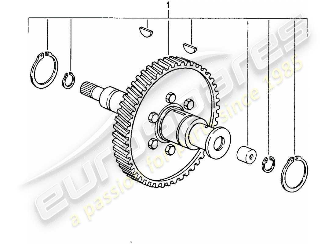 a part diagram from the porsche 1972 (refurbished and exchange catalogue) parts catalogue