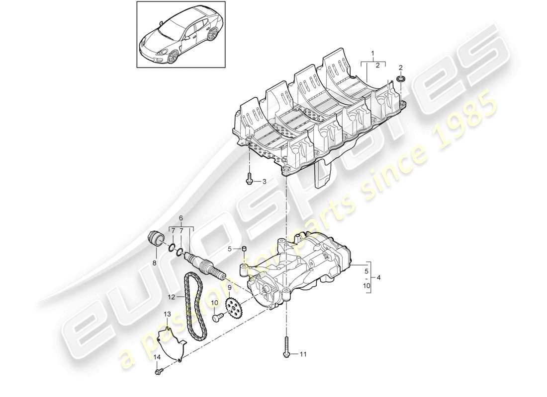 VIEW PARTS DIAGRAMS FROM THE PORSCHE PANAMERA PARTS CATALOGUE a part diagram from the porsche panamera parts catalogue