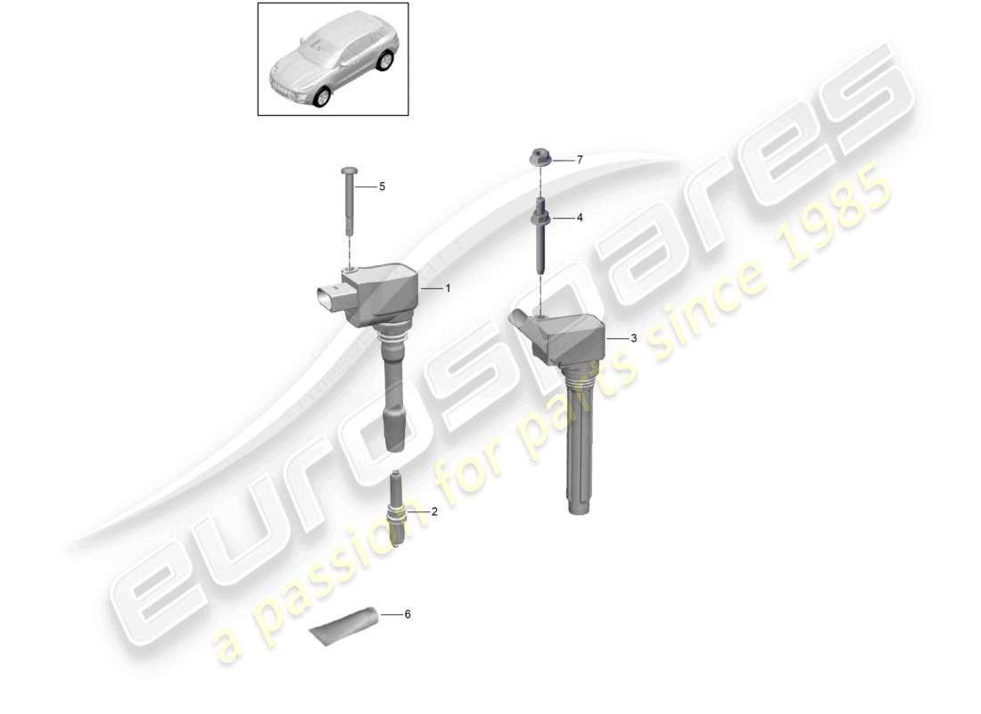 VIEW PARTS DIAGRAMS FROM THE PORSCHE MACAN PARTS CATALOGUE a part diagram from the porsche macan parts catalogue