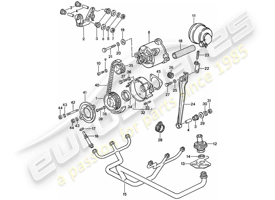 a part diagram from the porsche 911 parts catalogue