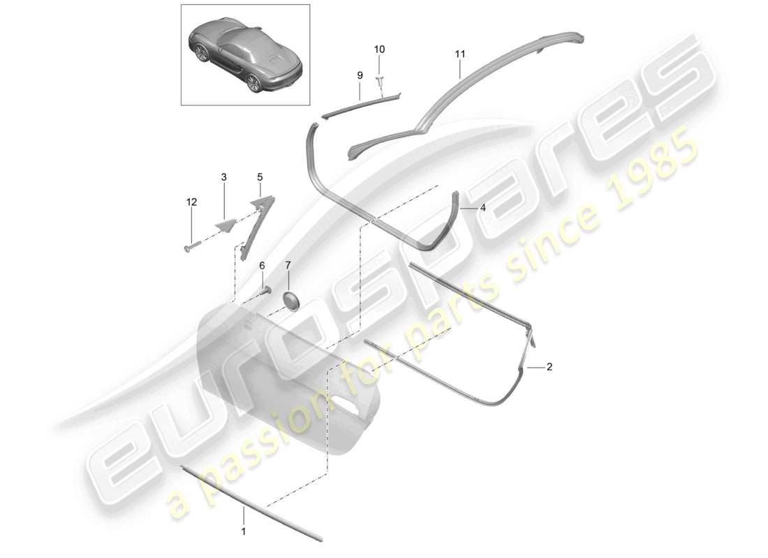 a part diagram from the porsche boxster parts catalogue