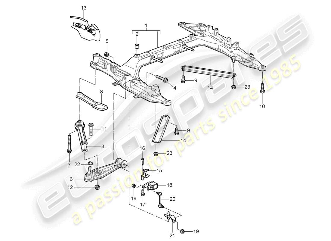 a part diagram from the porsche cayman parts catalogue