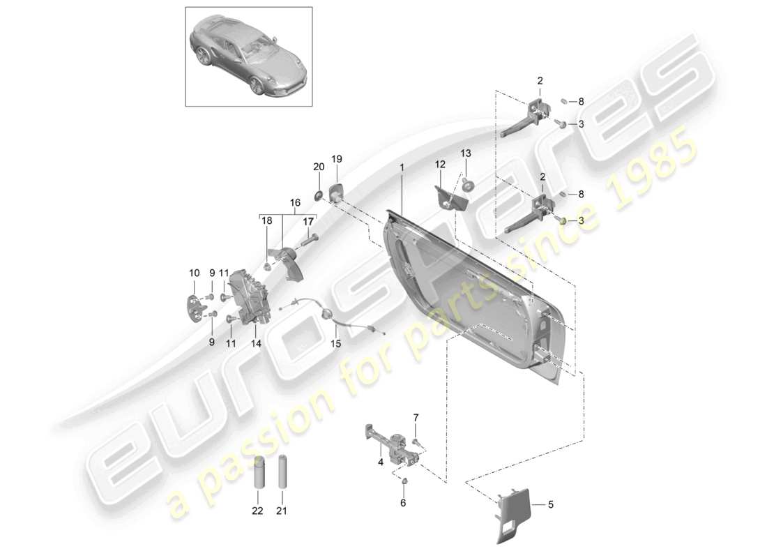 VIEW PARTS DIAGRAMS FROM THE PORSCHE 991 PARTS CATALOGUE a part diagram from the porsche 991 parts catalogue