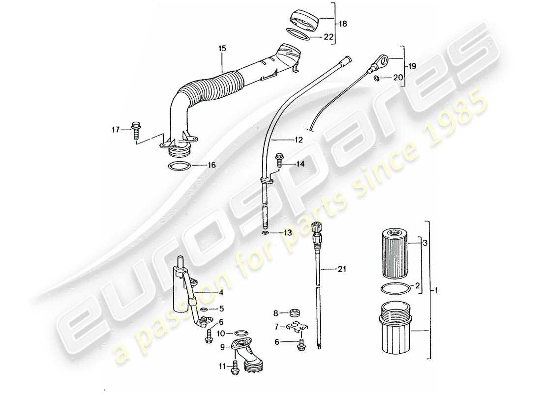 a part diagram from the porsche 996 parts catalogue