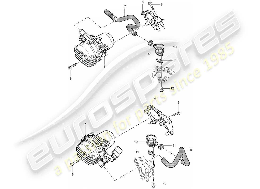 a part diagram from the porsche cayenne parts catalogue