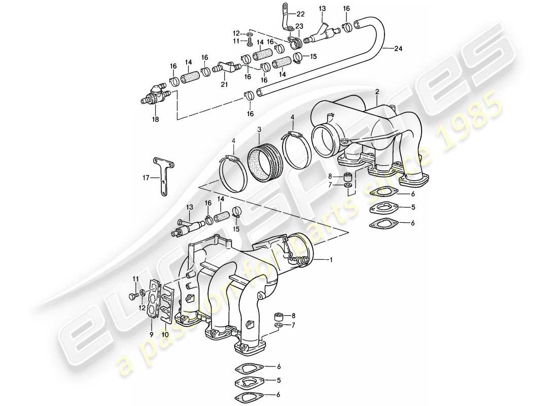 VIEW PARTS DIAGRAMS FROM THE PORSCHE 911 PARTS CATALOGUE a part diagram from the porsche 911 parts catalogue