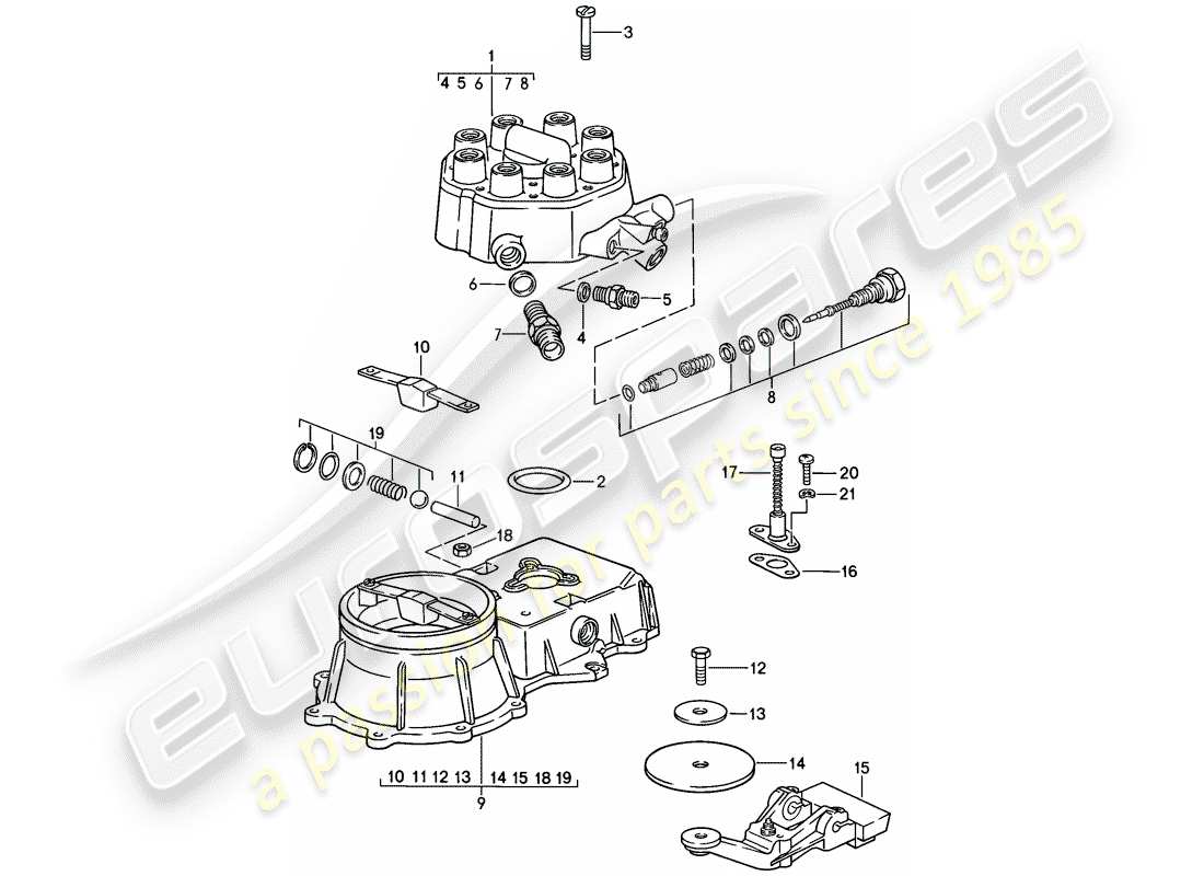 a part diagram from the porsche 928 parts catalogue