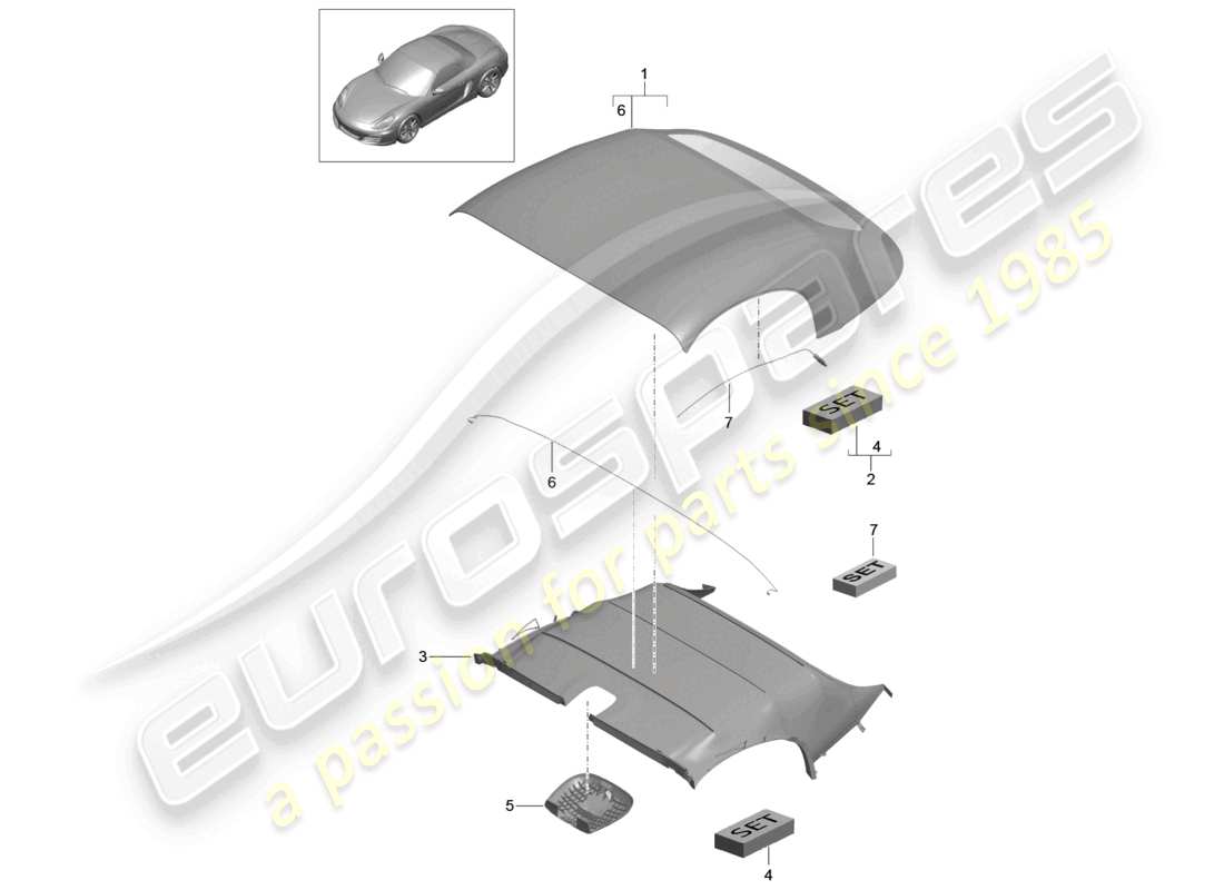 a part diagram from the porsche boxster parts catalogue