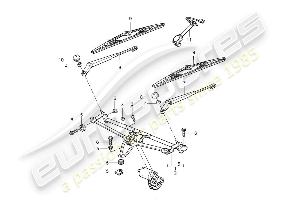a part diagram from the porsche boxster parts catalogue