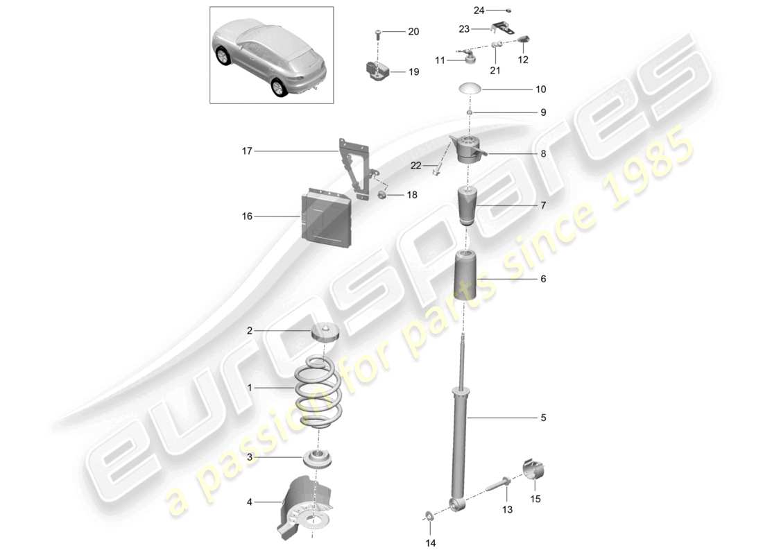 a part diagram from the porsche macan parts catalogue