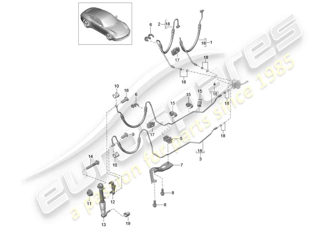 VIEW PARTS DIAGRAMS FROM THE PORSCHE 991 PARTS CATALOGUE a part diagram from the porsche 991 parts catalogue