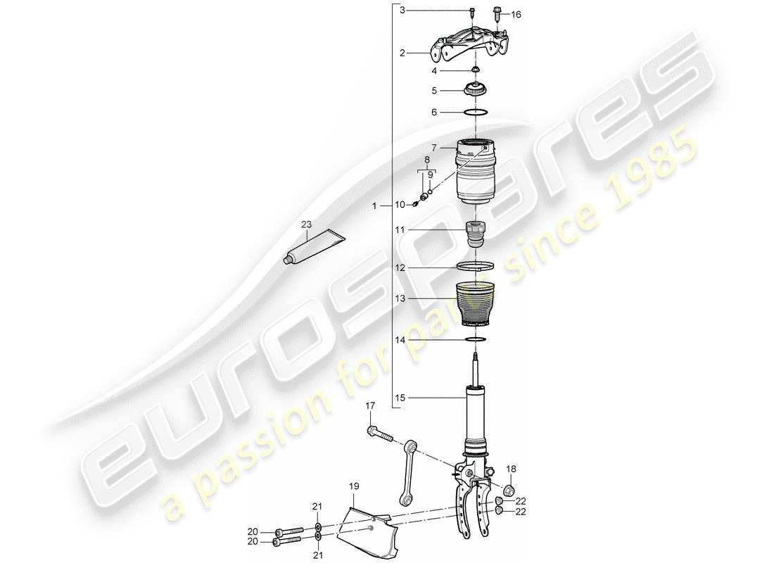 a part diagram from the porsche cayenne parts catalogue