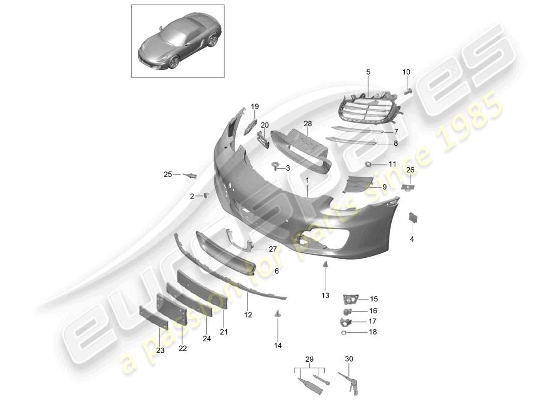 a part diagram from the porsche boxster parts catalogue