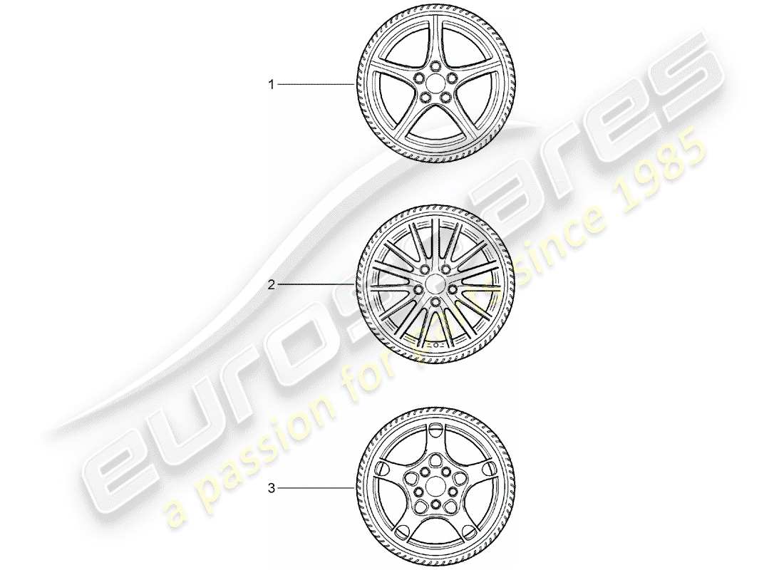 VIEW PARTS DIAGRAMS FROM THE PORSCHE ACCESSORIES AND TEQUIPMENT PARTS CATALOGUE a part diagram from the porsche accessories and tequipment parts catalogue