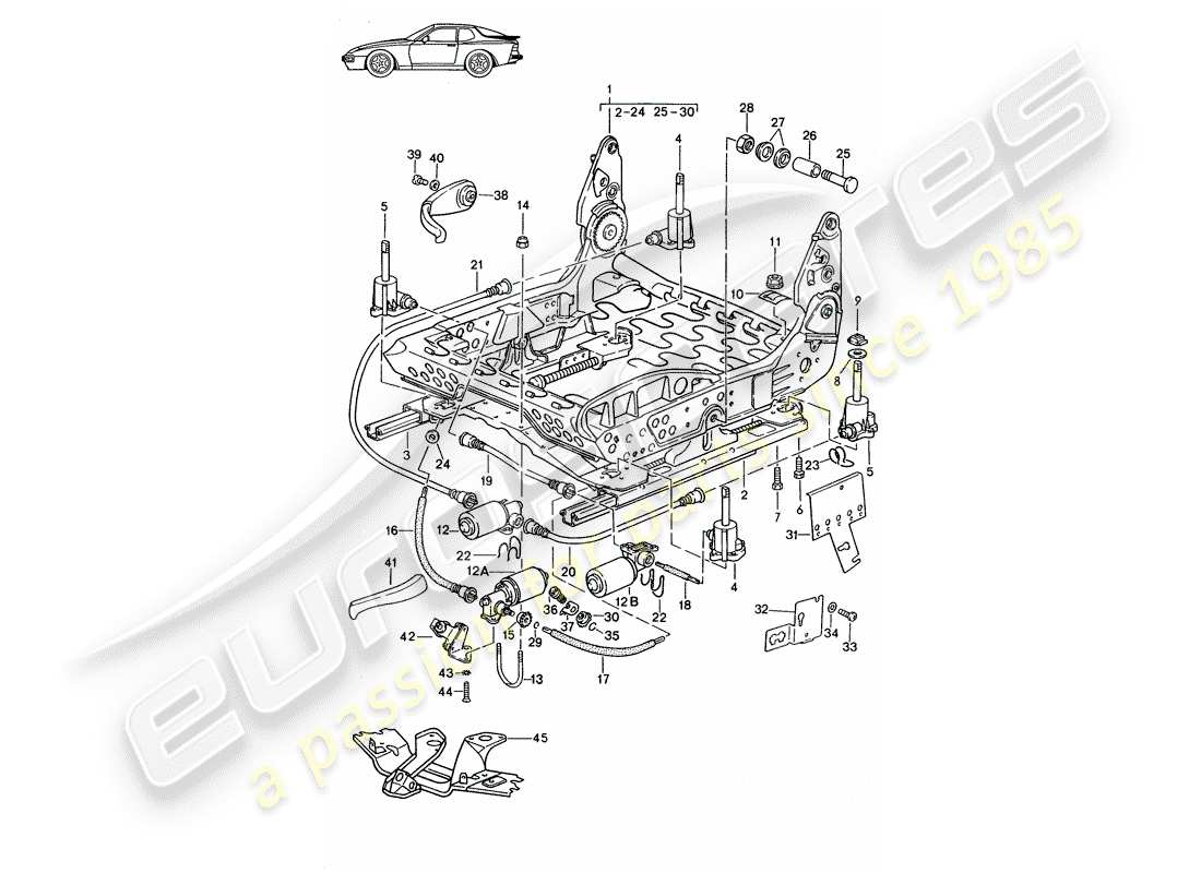 a part diagram from the porsche accessories and tequipment parts catalogue