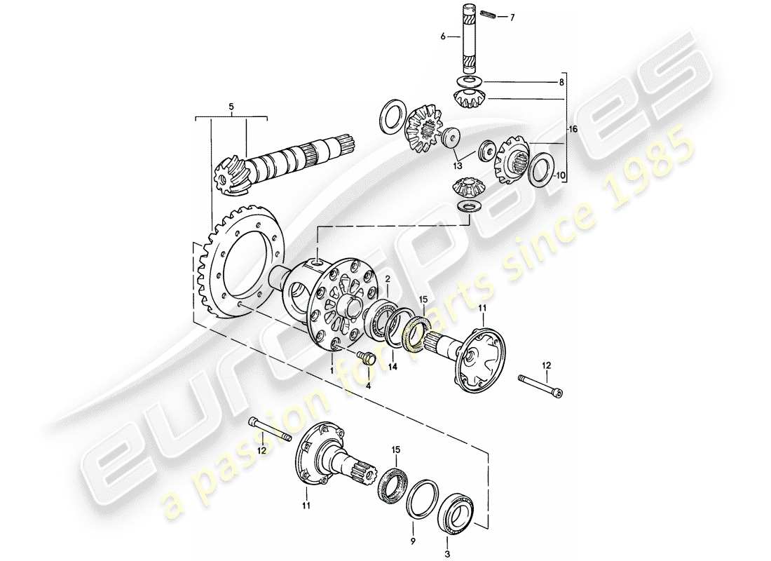 a part diagram from the porsche 944 parts catalogue