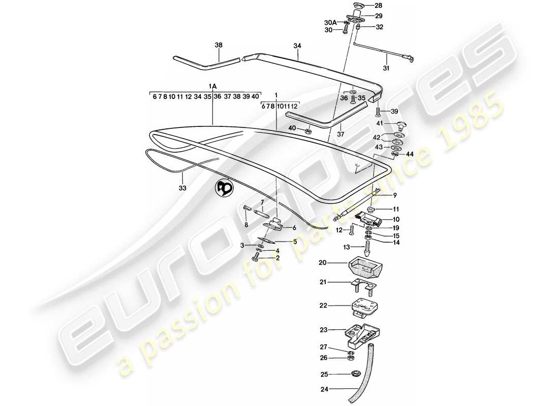 a part diagram from the porsche 1979 (924) parts catalogue