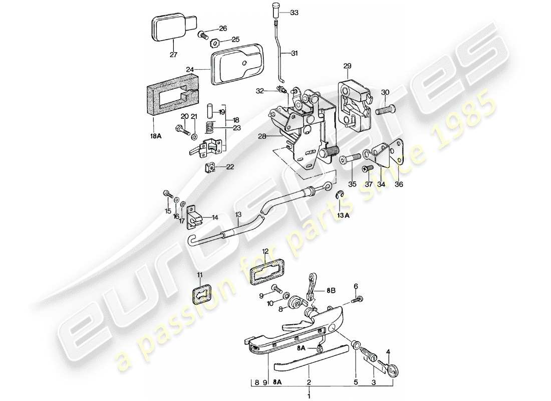 a part diagram from the porsche 924 parts catalogue