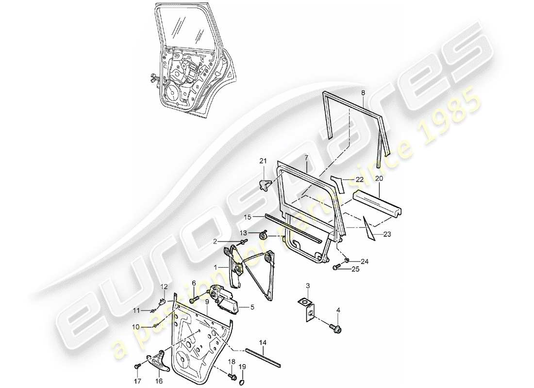 a part diagram from the porsche cayenne parts catalogue