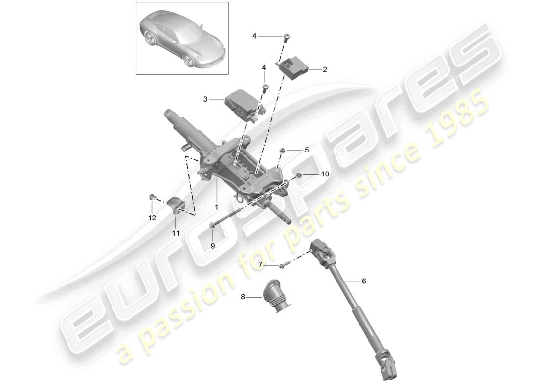 VIEW PARTS DIAGRAMS FROM THE PORSCHE 991 PARTS CATALOGUE a part diagram from the porsche 991 parts catalogue
