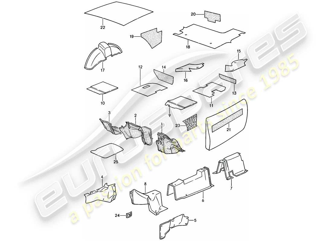 VIEW PARTS DIAGRAMS FROM THE PORSCHE 944 PARTS CATALOGUE a part diagram from the porsche 944 parts catalogue