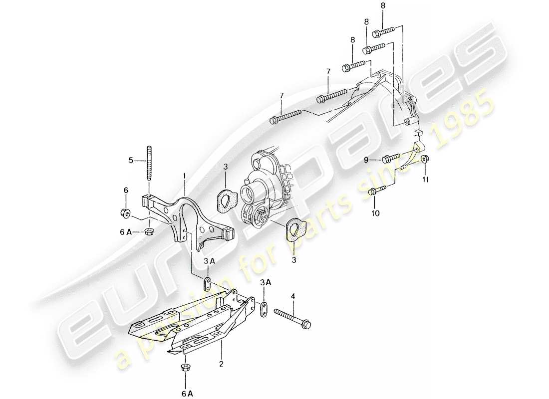 a part diagram from the porsche 996 parts catalogue
