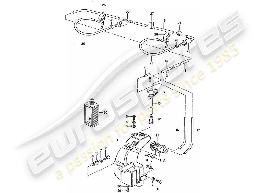 VIEW PARTS DIAGRAMS FROM THE PORSCHE 944 PARTS CATALOGUE a part diagram from the porsche 944 parts catalogue