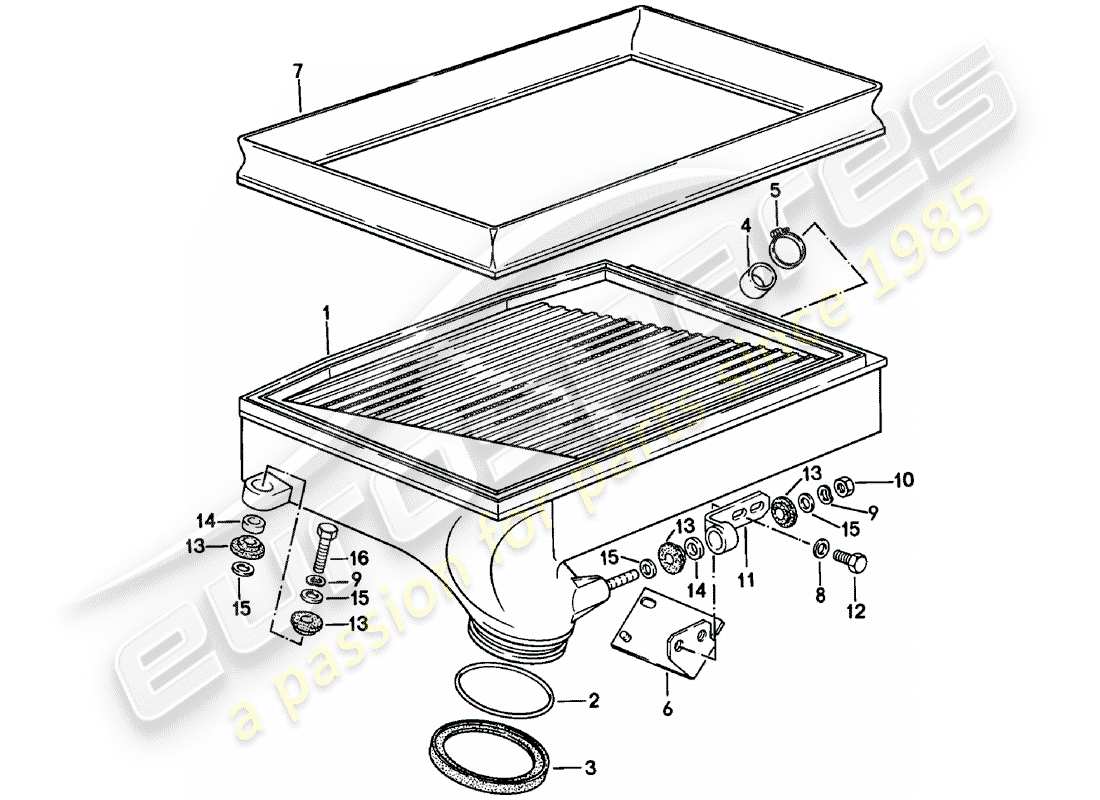 a part diagram from the porsche 911 parts catalogue