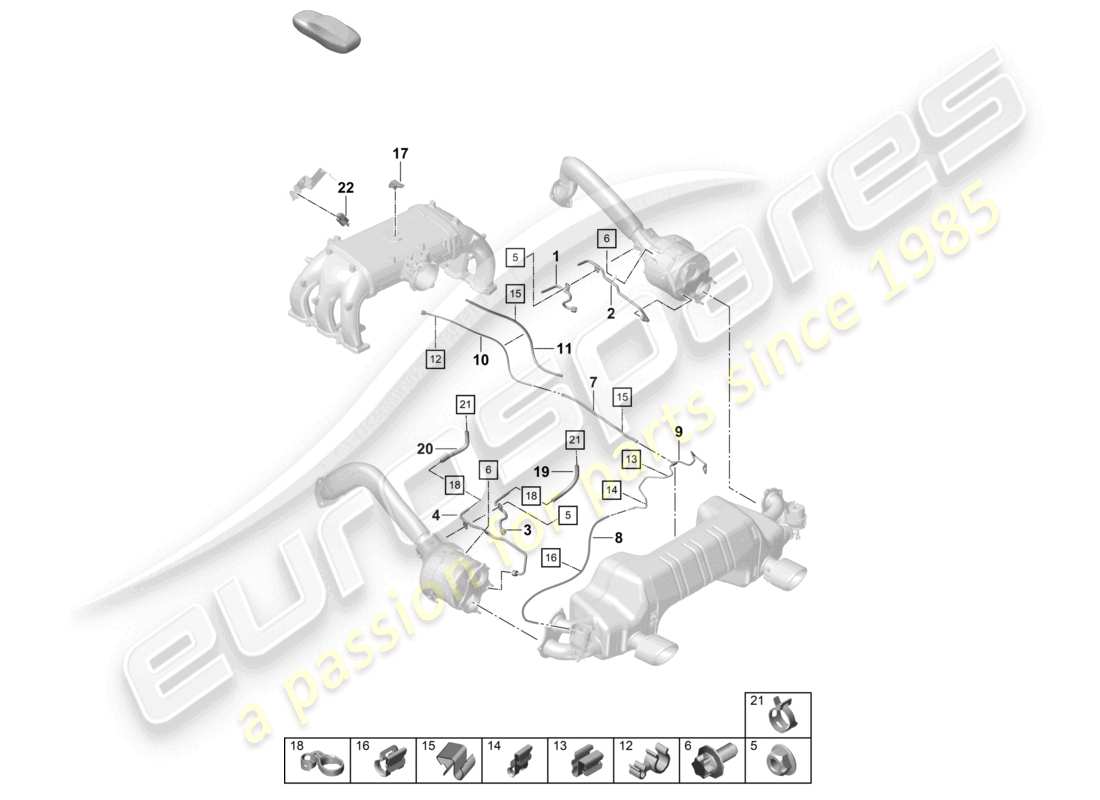 a part diagram from the porsche 2017 (718 cayman) parts catalogue