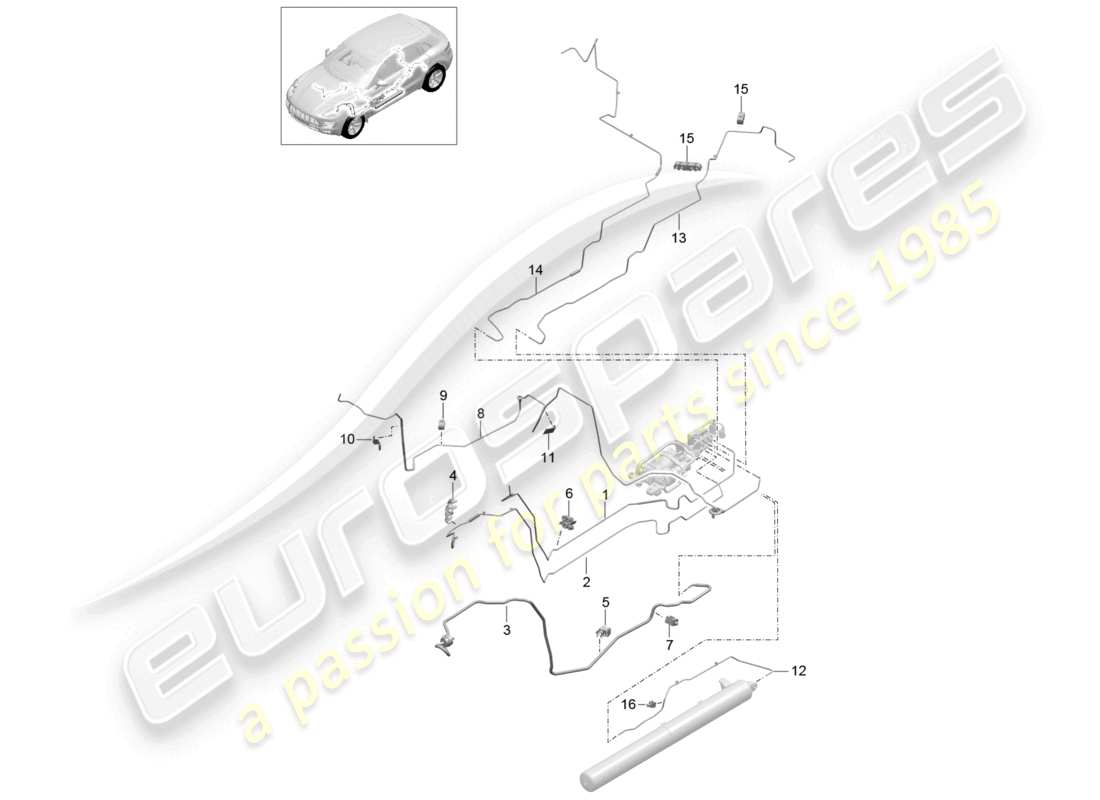 a part diagram from the porsche macan parts catalogue