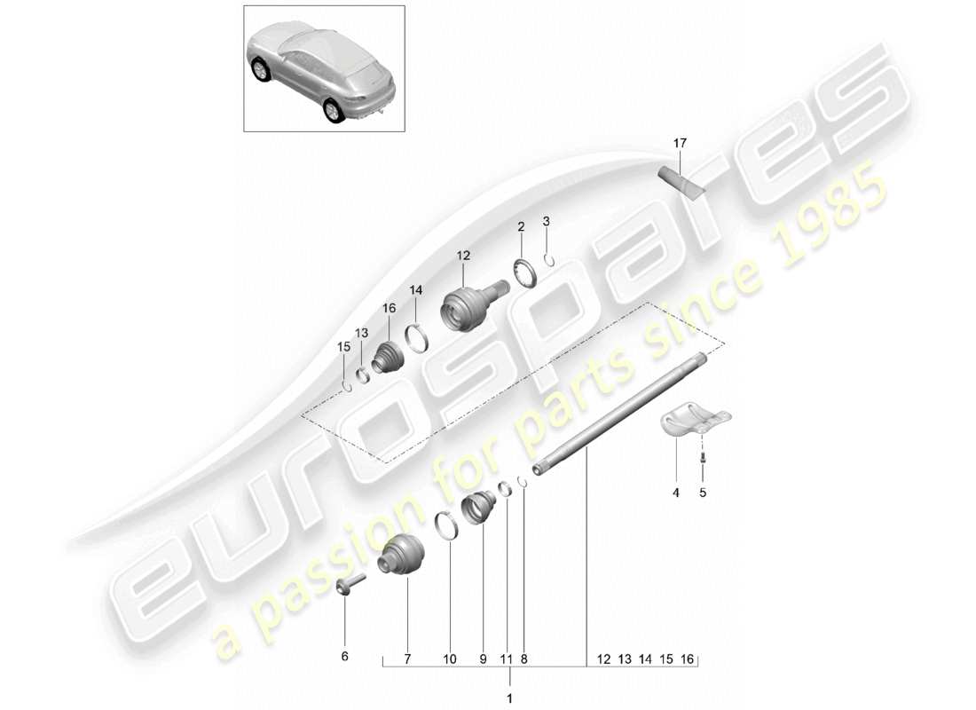 a part diagram from the porsche macan parts catalogue