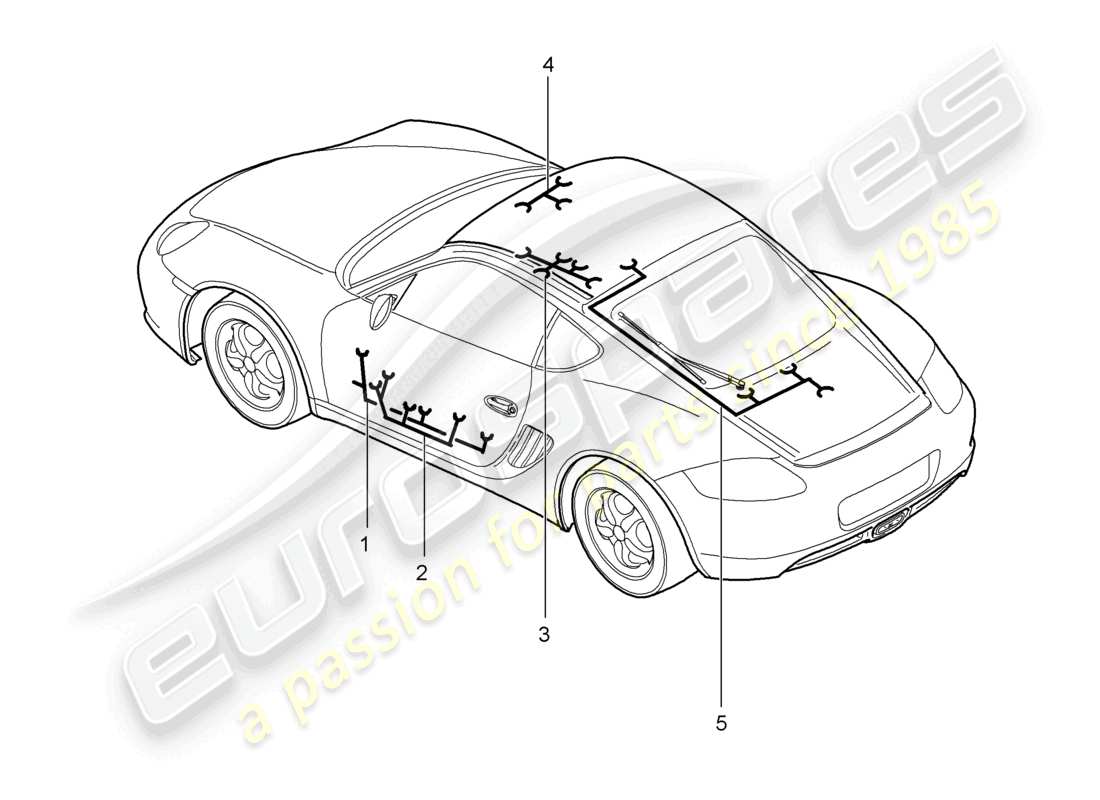 a part diagram from the porsche cayman parts catalogue