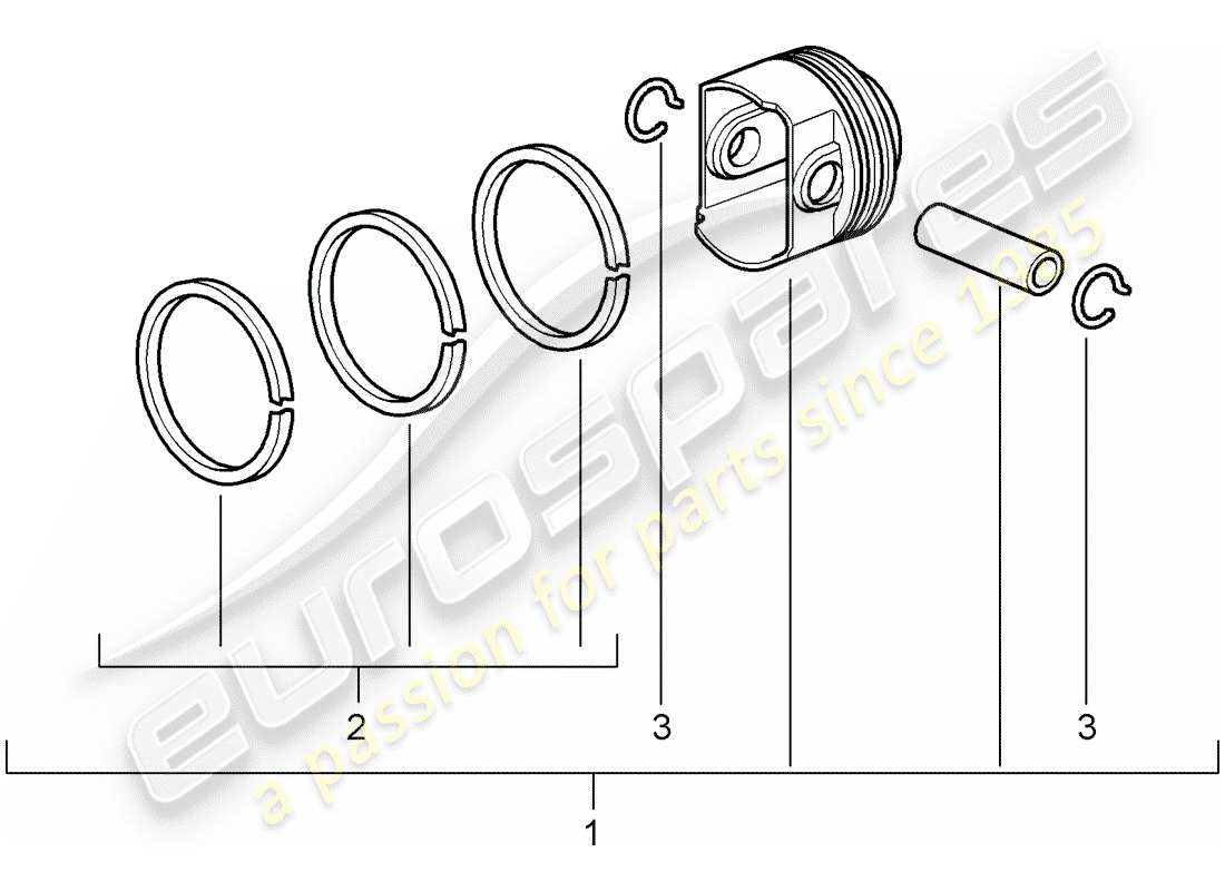 a part diagram from the porsche cayman parts catalogue