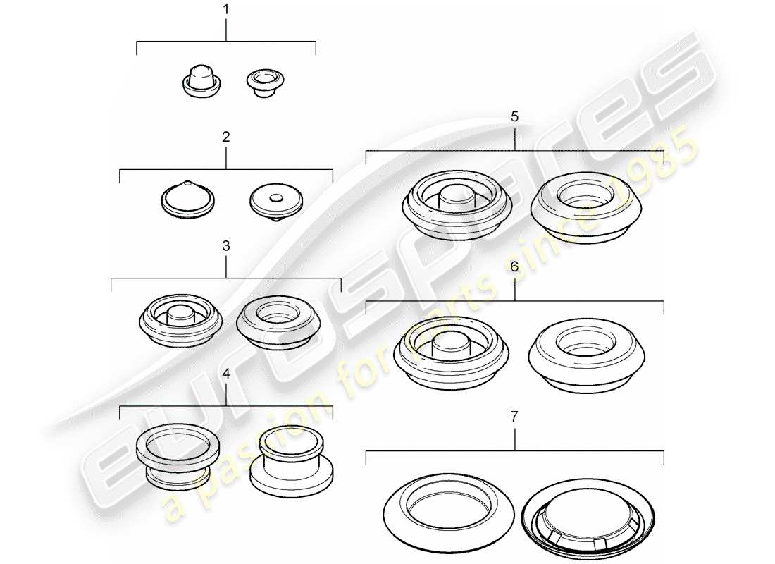 a part diagram from the porsche boxster parts catalogue