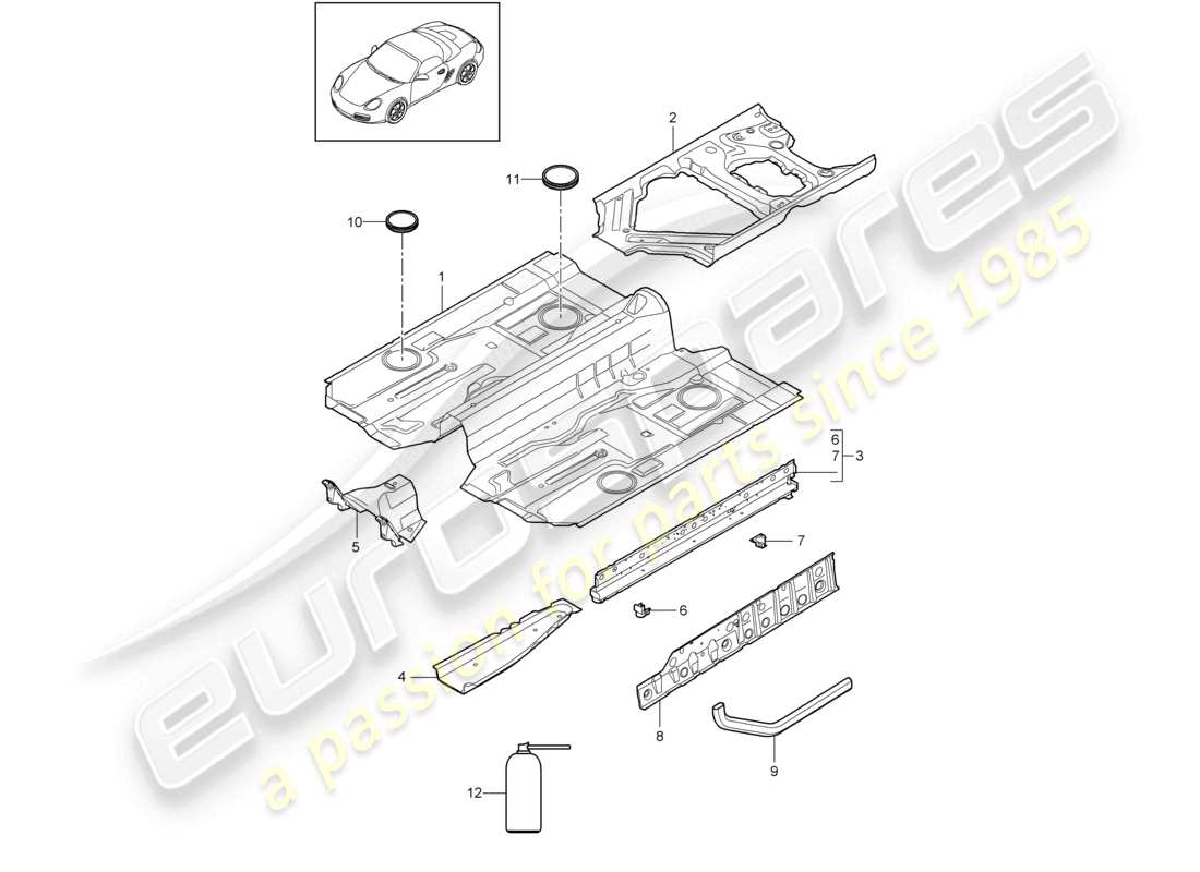 a part diagram from the porsche boxster parts catalogue