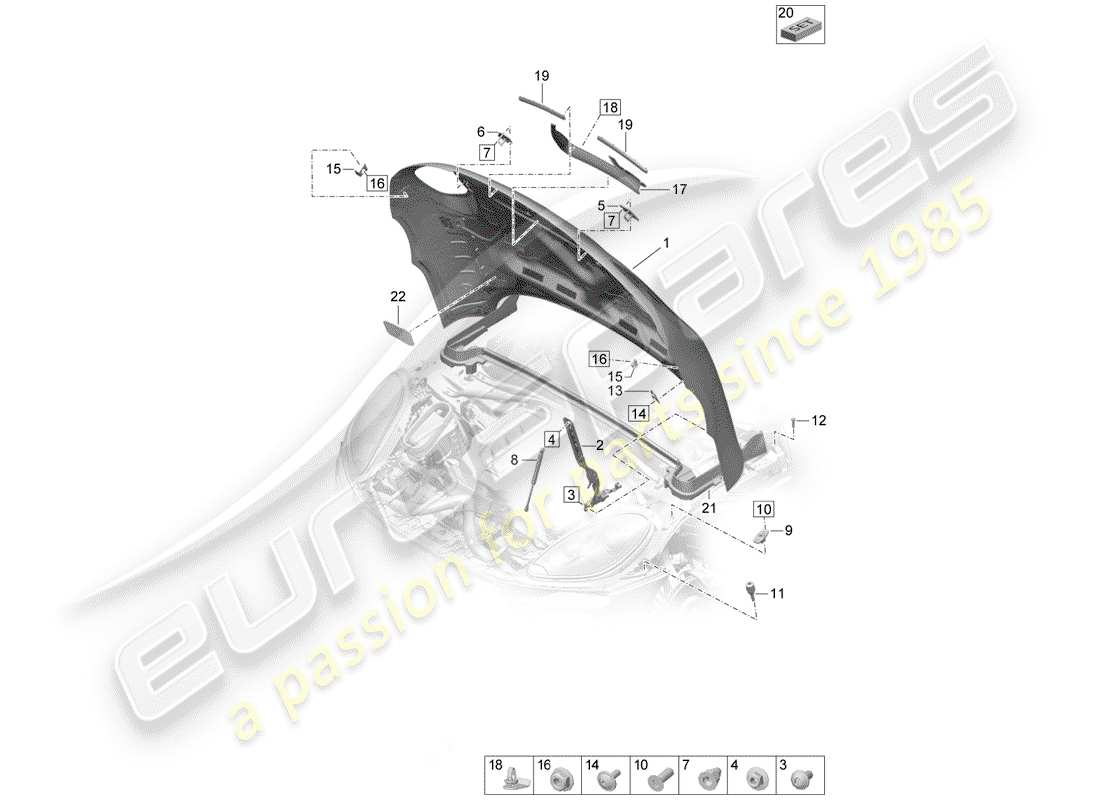 part diagram containing part number paf008889