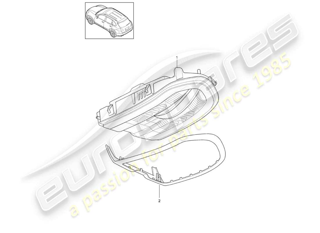 a part diagram from the porsche cayenne parts catalogue
