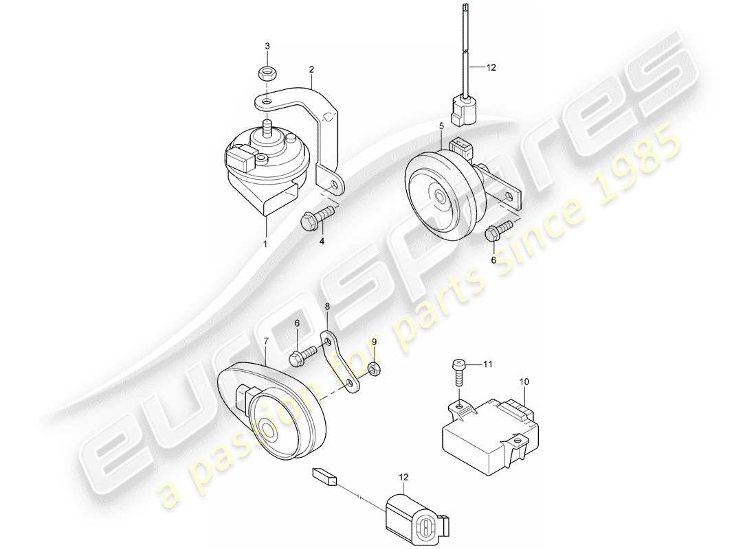 a part diagram from the porsche cayenne parts catalogue