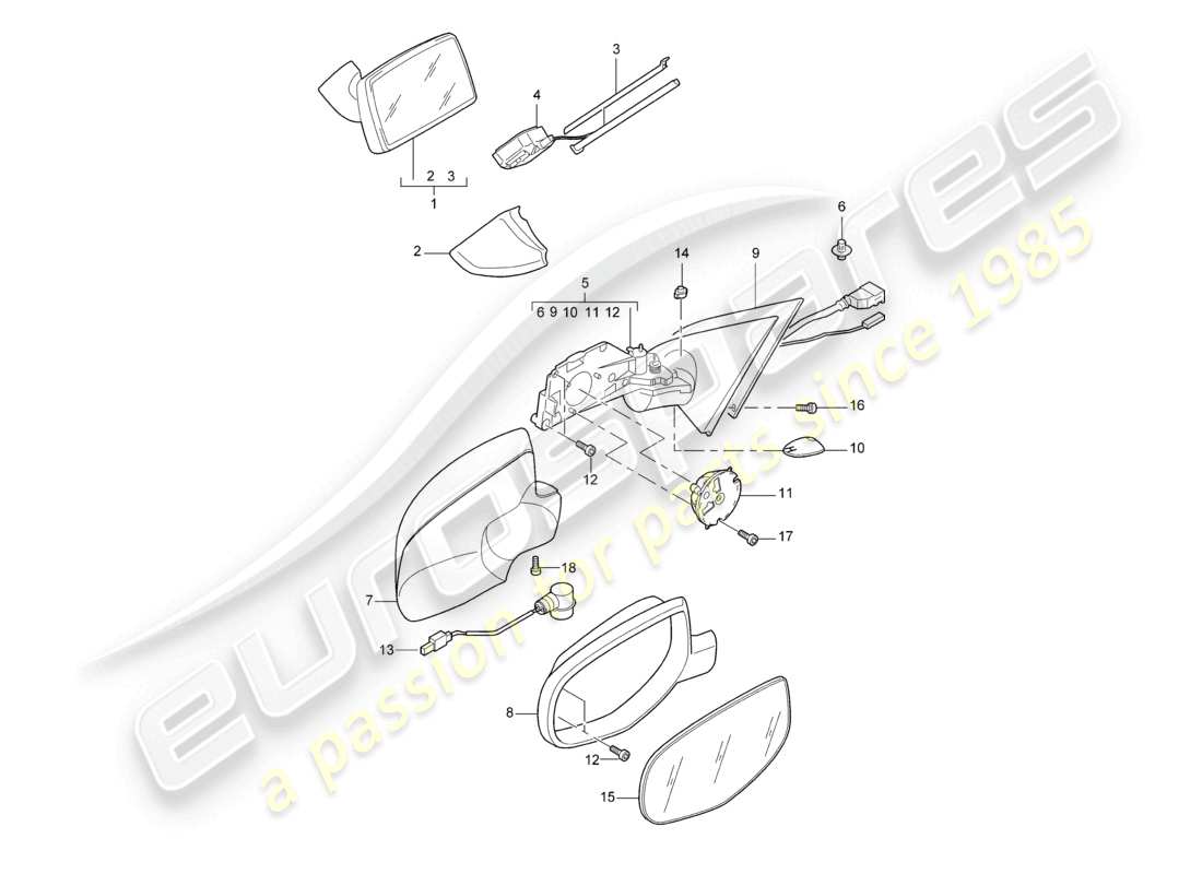 a part diagram from the porsche cayenne parts catalogue