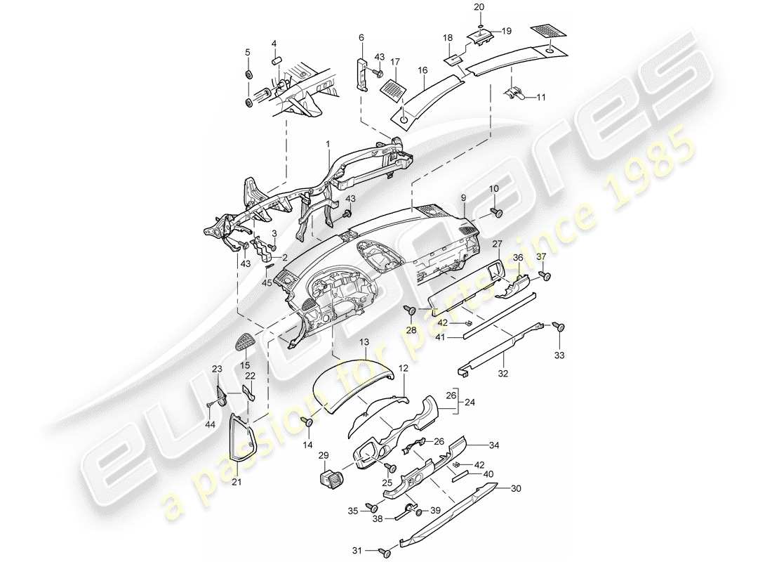 VIEW PARTS DIAGRAMS FROM THE PORSCHE CAYENNE PARTS CATALOGUE a part diagram from the porsche cayenne parts catalogue