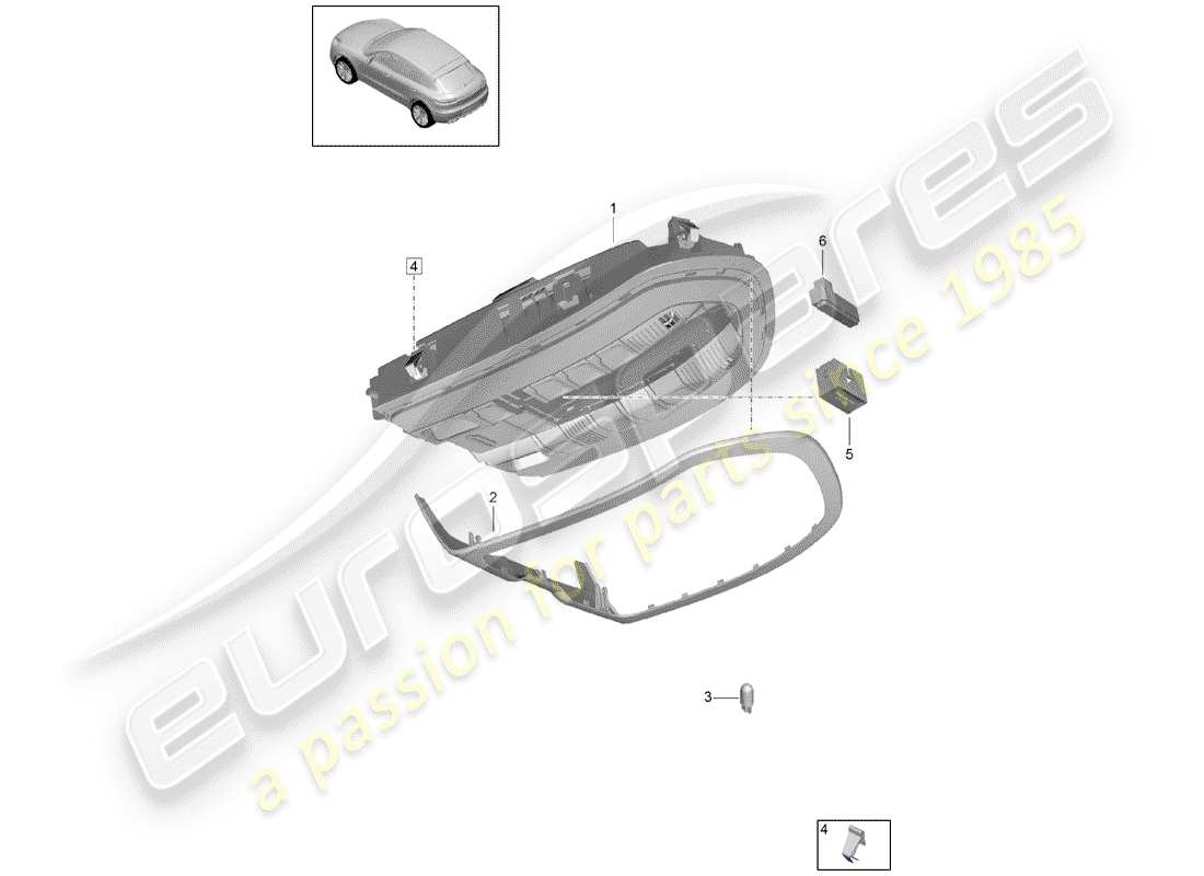 a part diagram from the porsche macan parts catalogue