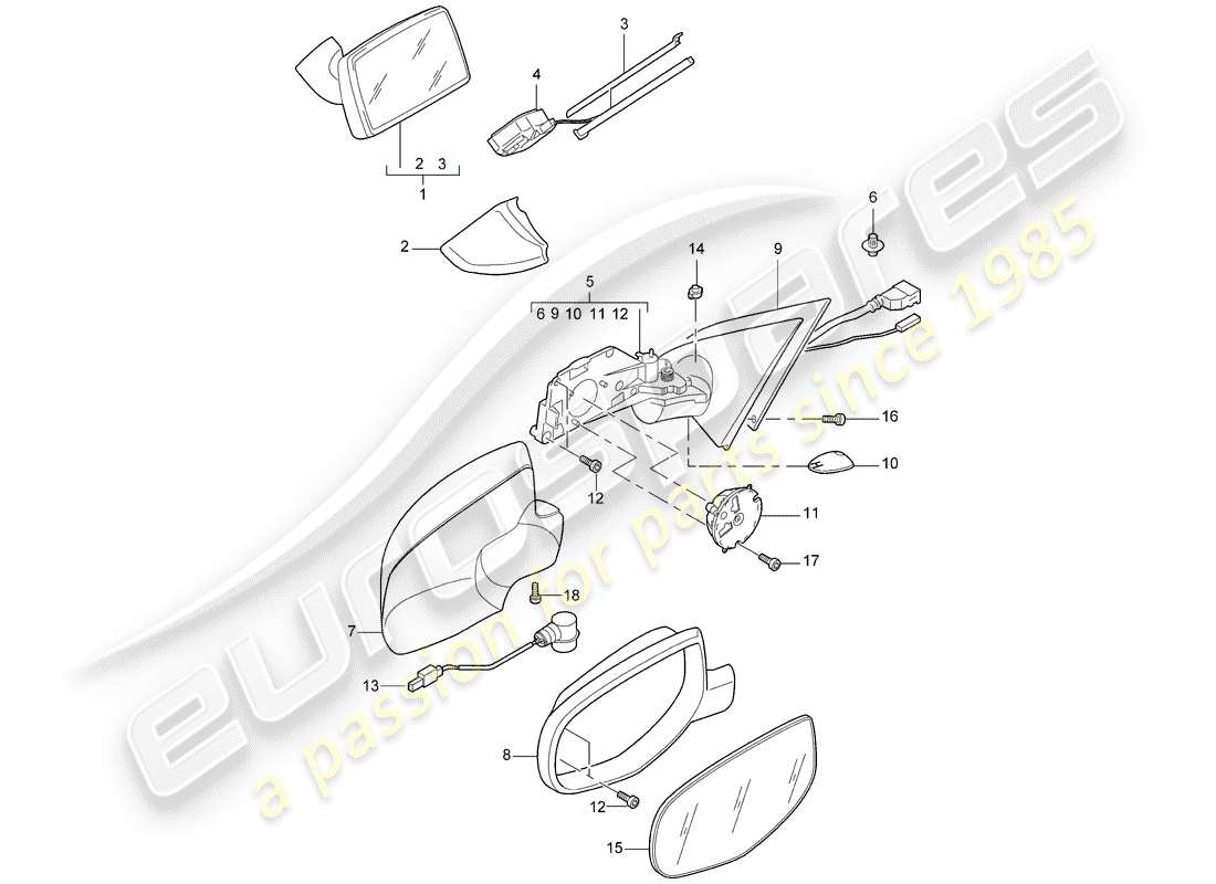 a part diagram from the porsche cayenne parts catalogue