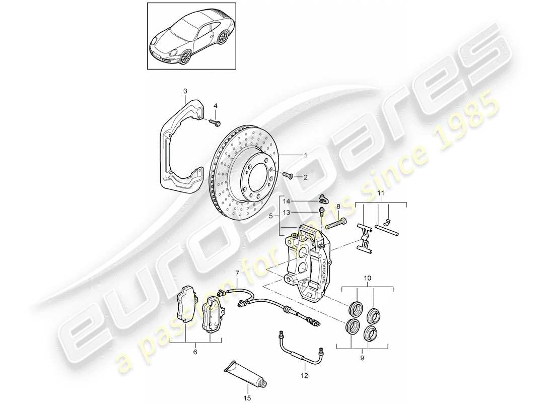 a part diagram from the porsche 997 parts catalogue