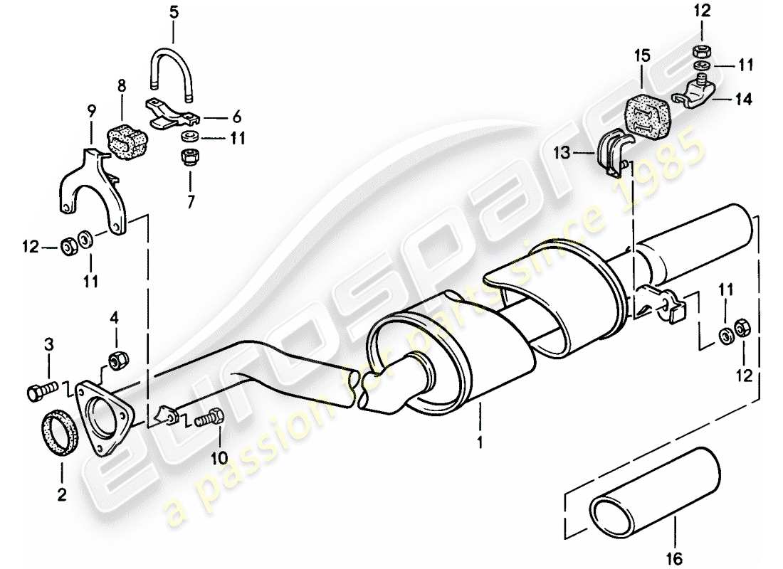 VIEW PARTS DIAGRAMS FROM THE PORSCHE 944 PARTS CATALOGUE a part diagram from the porsche 944 parts catalogue