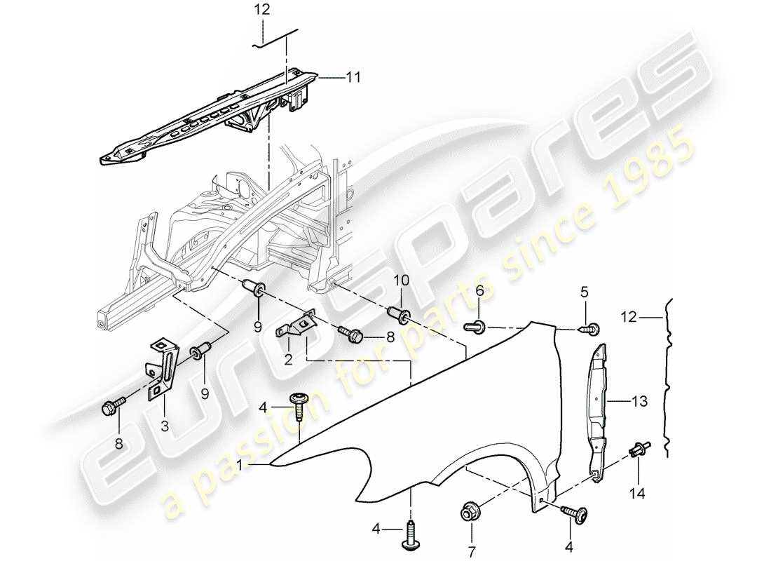 a part diagram from the porsche cayenne parts catalogue