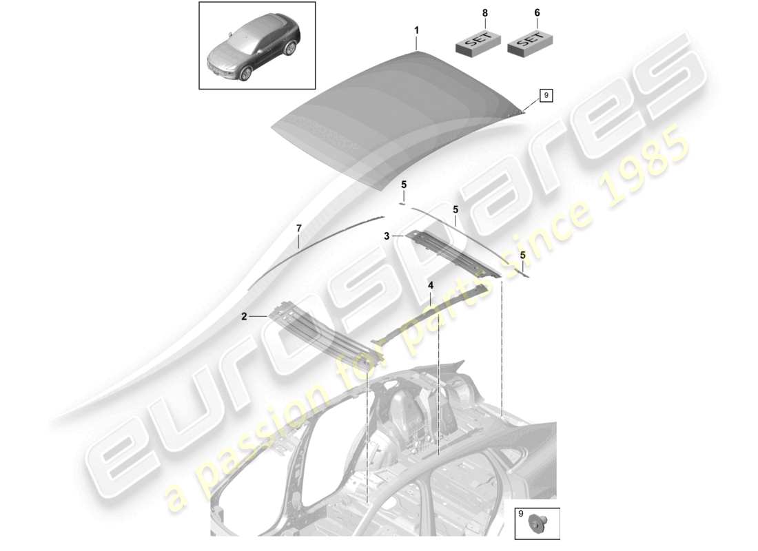 a part diagram from the porsche cayenne parts catalogue