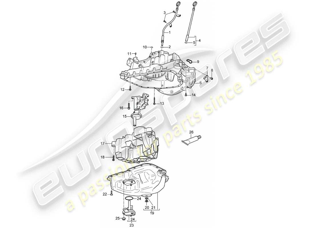 a part diagram from the porsche cayenne parts catalogue