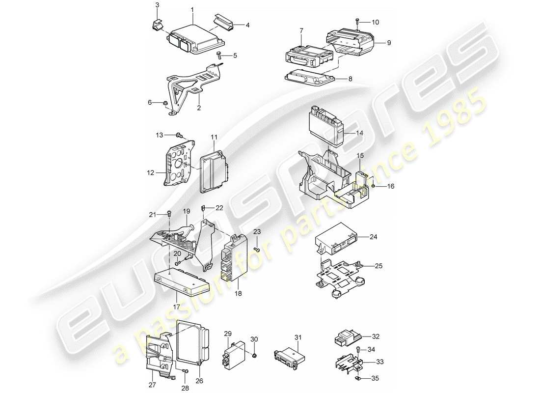 a part diagram from the porsche cayenne parts catalogue